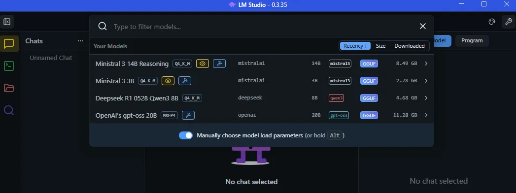 LM Studio Load Model