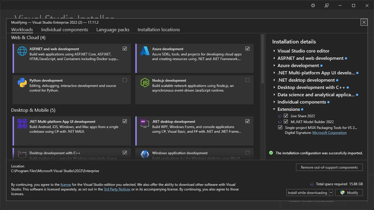 Import Visual Studio Configuration 03