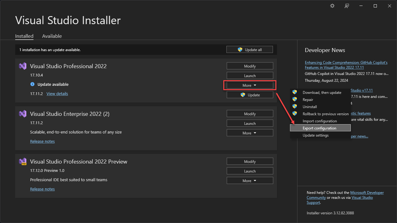 Export Visual Studio Configuration 01