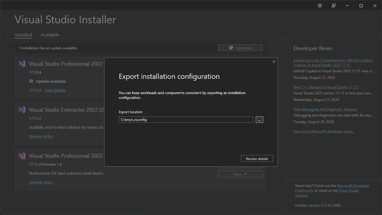 Export Visual Studio Configuration 02